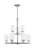 GENERATION LIGHTING, OSLO NINE LIGHT CHANDELIER, CHANDELIER LIGHT