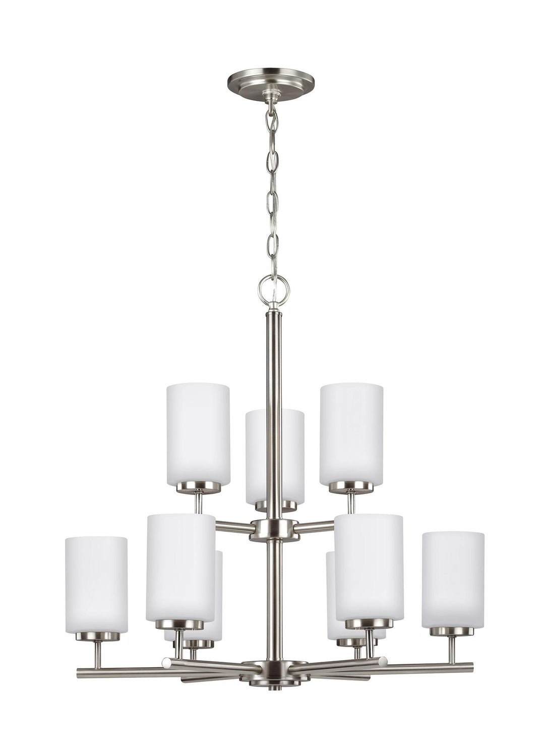 GENERATION LIGHTING, OSLO NINE LIGHT CHANDELIER, CHANDELIER LIGHT