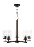 GENERATION LIGHTING, OSLO FIVE LIGHT CHANDELIER, CHANDELIER LIGHT
