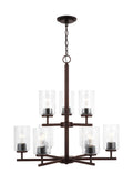 GENERATION LIGHTING, OSLO NINE LIGHT CHANDELIER, CHANDELIER LIGHT