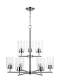 GENERATION LIGHTING, OSLO NINE LIGHT CHANDELIER, CHANDELIER LIGHT