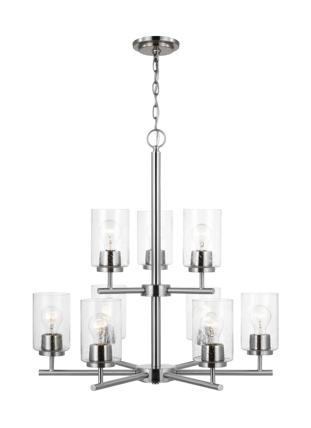GENERATION LIGHTING, OSLO NINE LIGHT CHANDELIER, CHANDELIER LIGHT