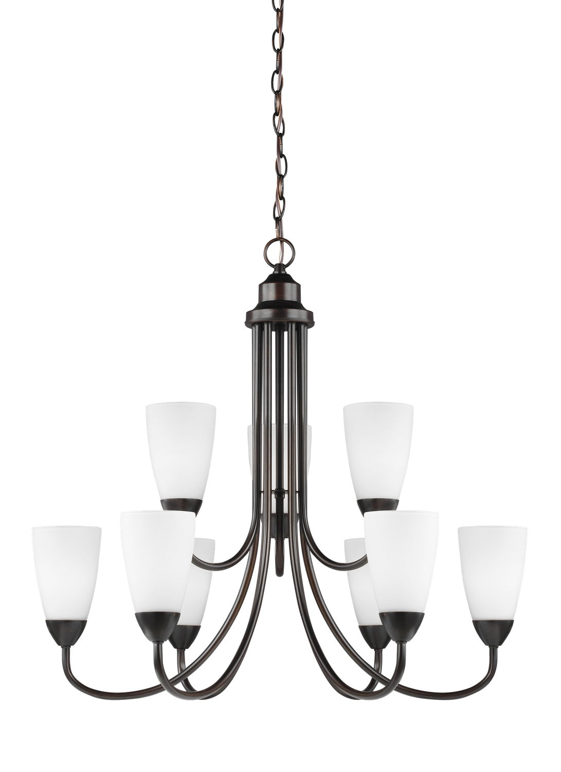 GENERATION LIGHTING, SEVILLE NINE LIGHT CHANDELIER, CHANDELIER LIGHT