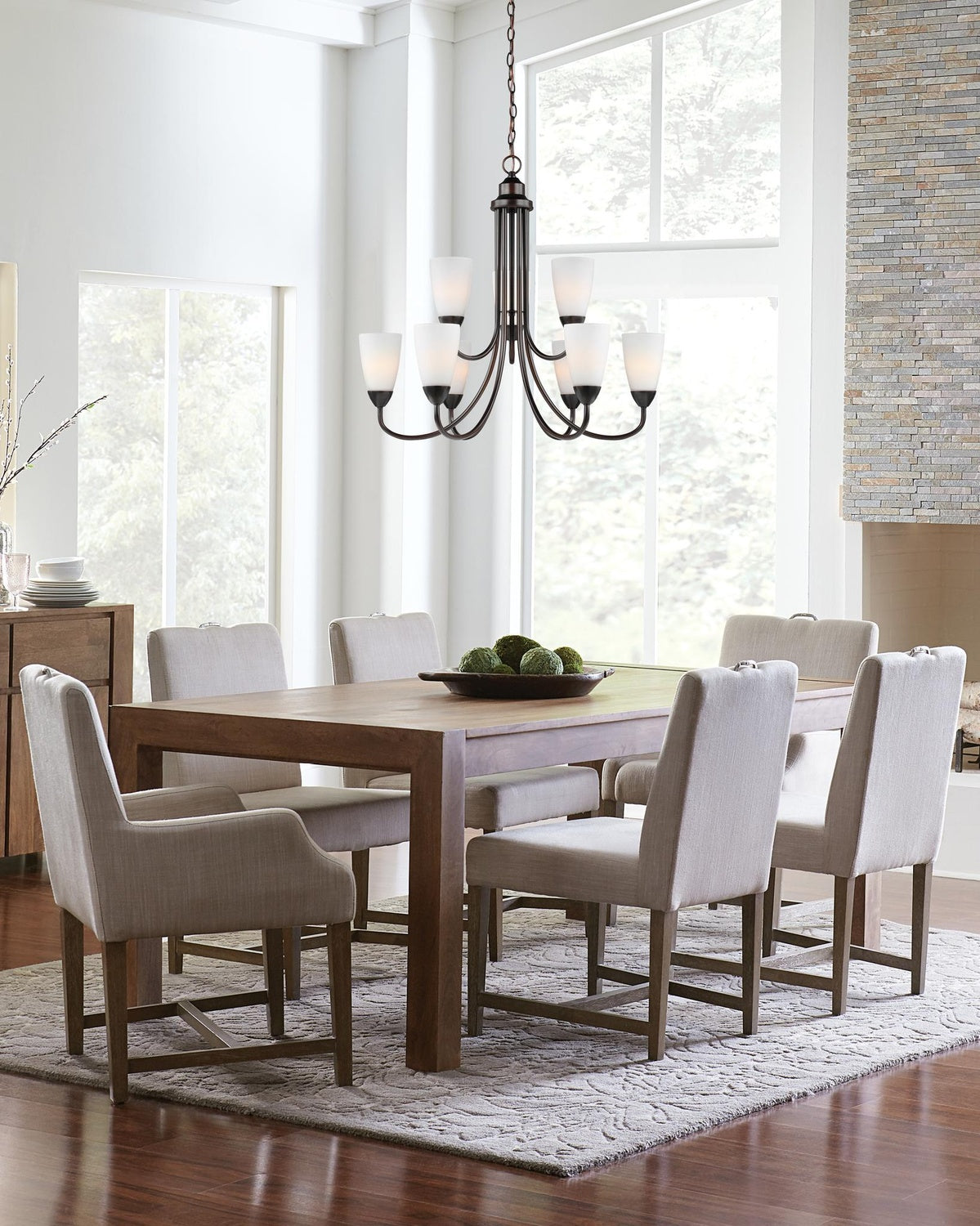 GENERATION LIGHTING, SEVILLE NINE LIGHT CHANDELIER, CHANDELIER LIGHT