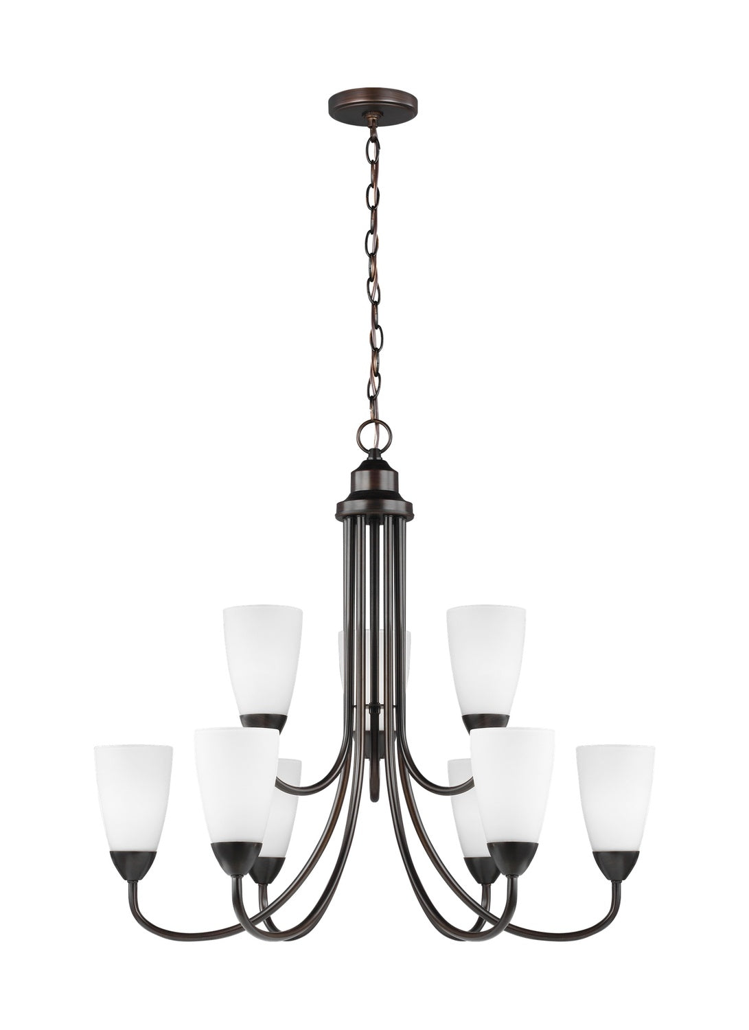 GENERATION LIGHTING, SEVILLE NINE LIGHT CHANDELIER, CHANDELIER LIGHT