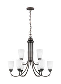 GENERATION LIGHTING, SEVILLE NINE LIGHT CHANDELIER, CHANDELIER LIGHT