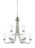 GENERATION LIGHTING, SEVILLE NINE LIGHT CHANDELIER, CHANDELIER LIGHT