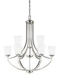 GENERATION LIGHTING, HANFORD NINE LIGHT CHANDELIER, CHANDELIER LIGHT