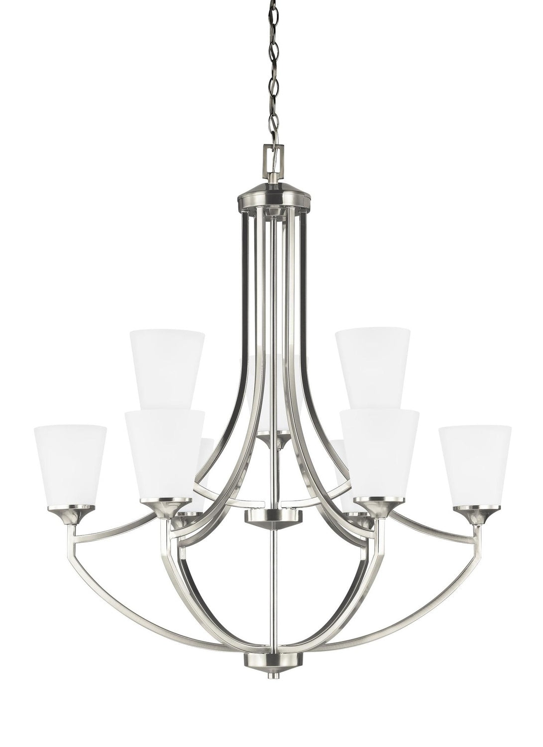 GENERATION LIGHTING, HANFORD NINE LIGHT CHANDELIER, CHANDELIER LIGHT
