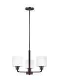 GENERATION LIGHTING, CANFIELD THREE LIGHT CHANDELIER, CHANDELIER LIGHT