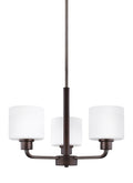 GENERATION LIGHTING, CANFIELD THREE LIGHT CHANDELIER, CHANDELIER LIGHT