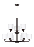 GENERATION LIGHTING, CANFIELD NINE LIGHT CHANDELIER, CHANDELIER LIGHT