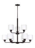 GENERATION LIGHTING, CANFIELD NINE LIGHT CHANDELIER, CHANDELIER LIGHT