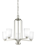 GENERATION LIGHTING, FRANPORT FIVE LIGHT CHANDELIER, CHANDELIER LIGHT