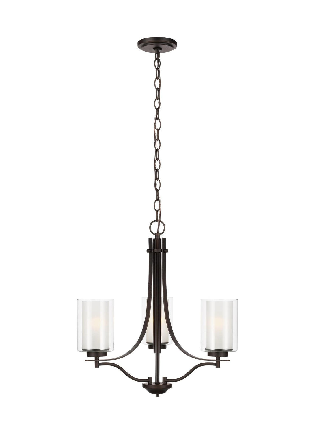 GENERATION LIGHTING, ELMWOOD PARK THREE LIGHT CHANDELIER, CHANDELIER LIGHT