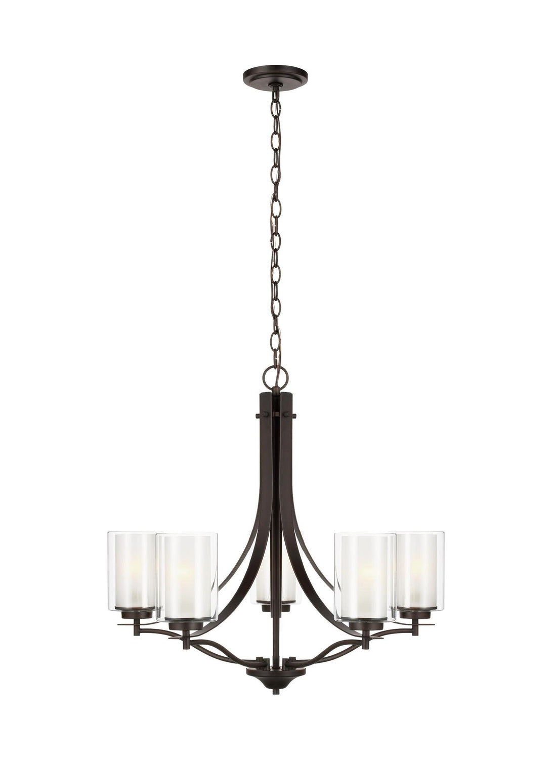 GENERATION LIGHTING, ELMWOOD PARK FIVE LIGHT CHANDELIER, CHANDELIER LIGHT