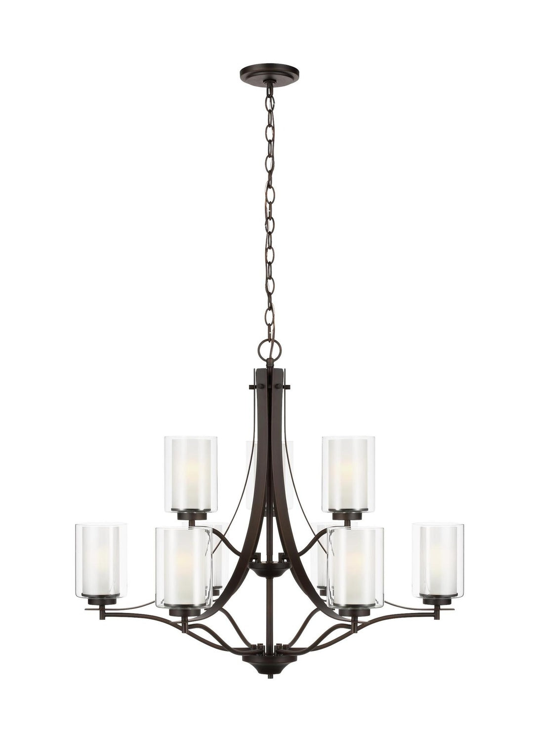 GENERATION LIGHTING, ELMWOOD PARK NINE LIGHT CHANDELIER, CHANDELIER LIGHT