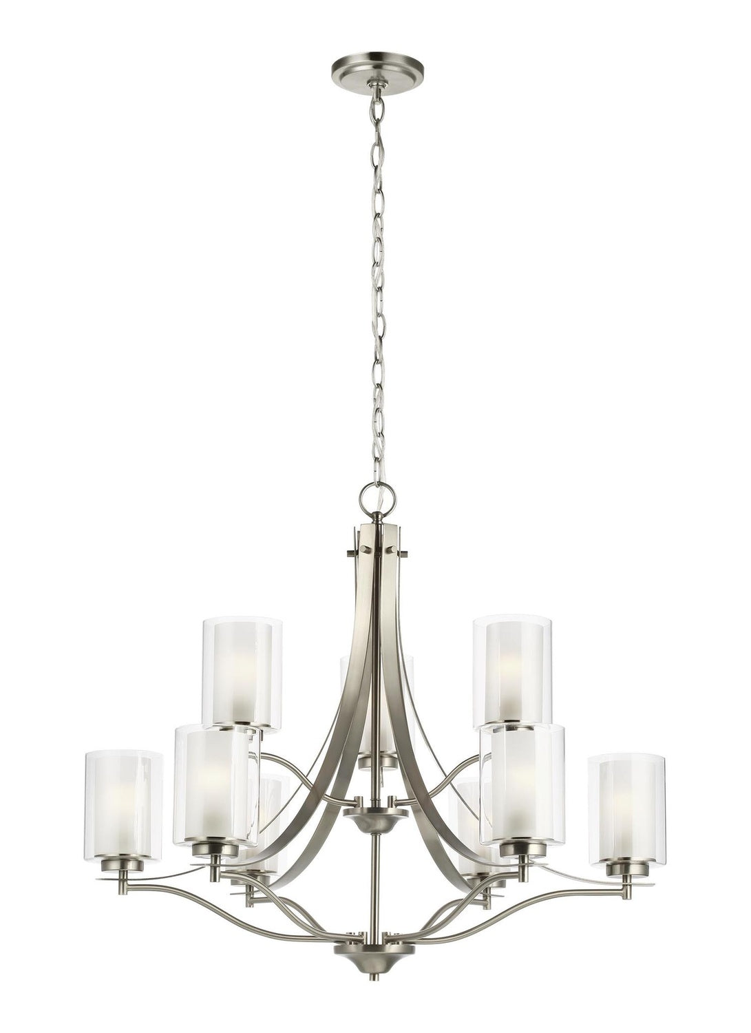 GENERATION LIGHTING, ELMWOOD PARK NINE LIGHT CHANDELIER, CHANDELIER LIGHT
