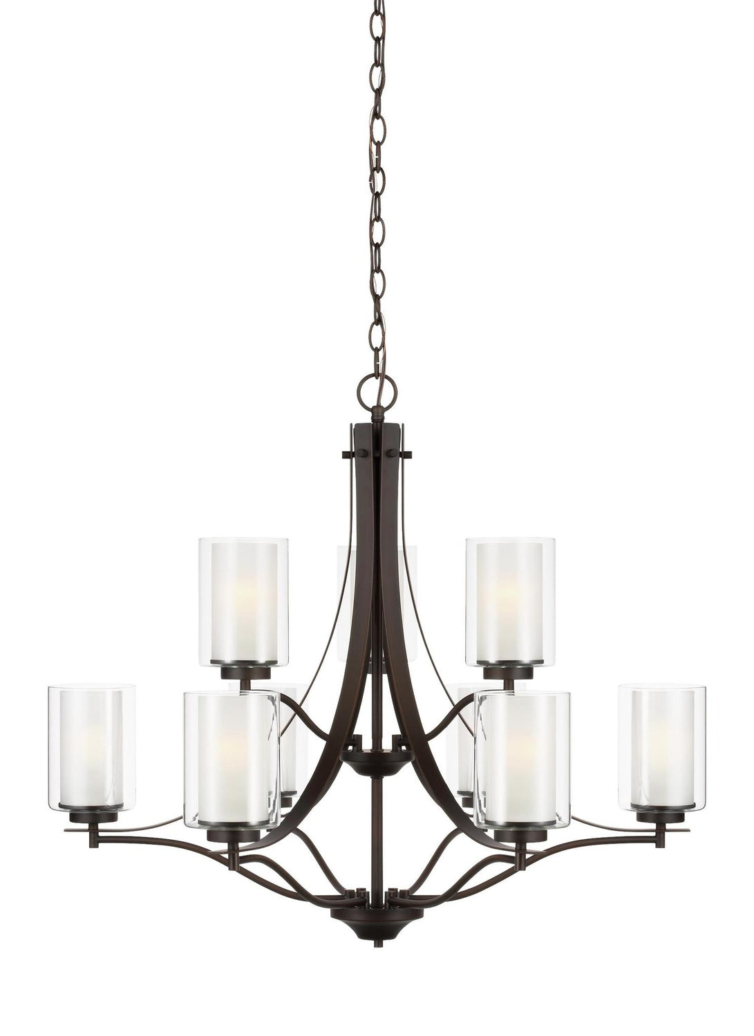 GENERATION LIGHTING, ELMWOOD PARK NINE LIGHT CHANDELIER, CHANDELIER LIGHT