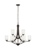 GENERATION LIGHTING, ELMWOOD PARK NINE LIGHT CHANDELIER, CHANDELIER LIGHT