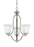 GENERATION LIGHTING, EMMONS THREE LIGHT CHANDELIER, CHANDELIER LIGHT