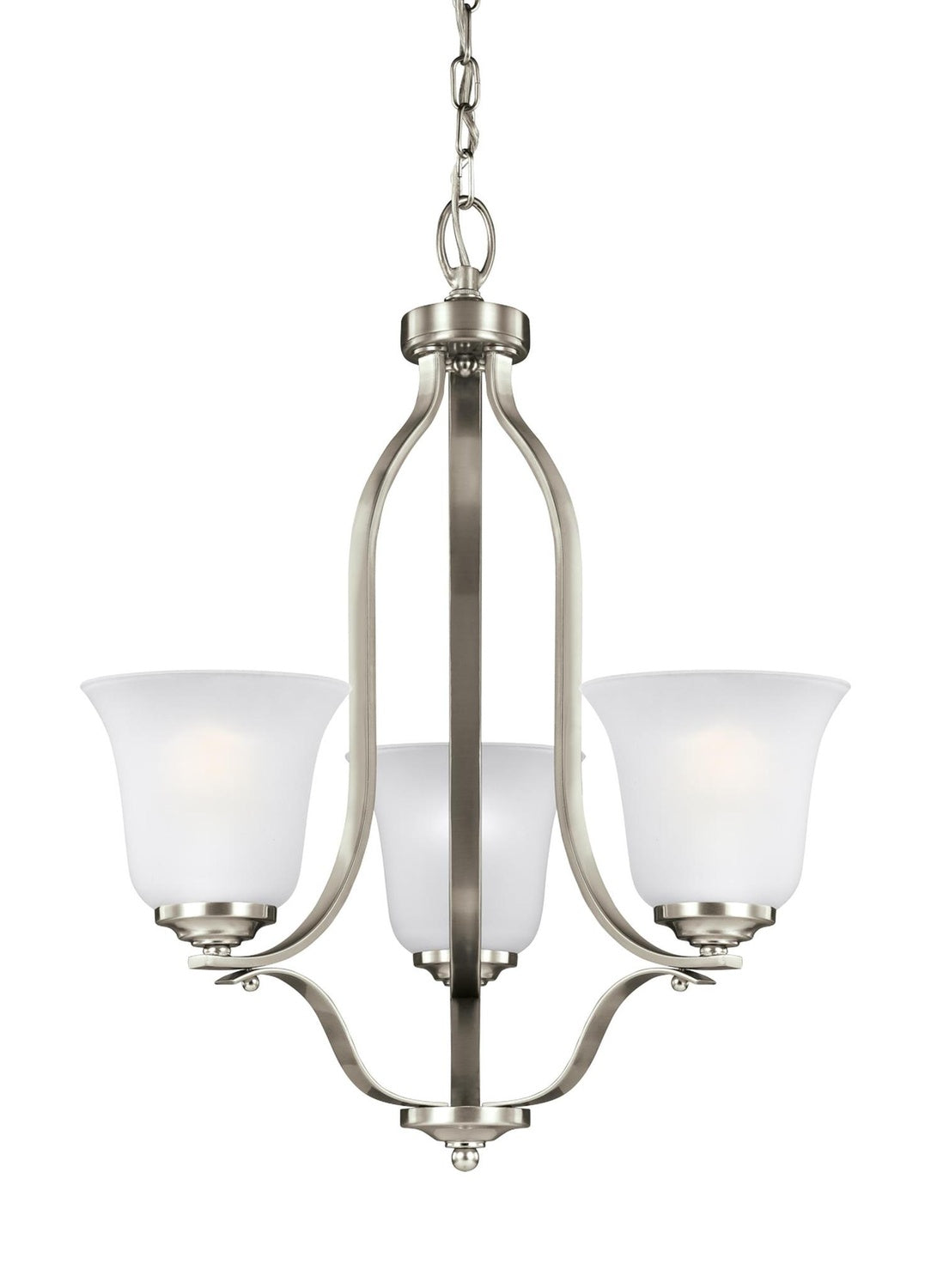 GENERATION LIGHTING, EMMONS THREE LIGHT CHANDELIER, CHANDELIER LIGHT