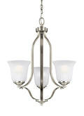 GENERATION LIGHTING, EMMONS THREE LIGHT CHANDELIER, CHANDELIER LIGHT