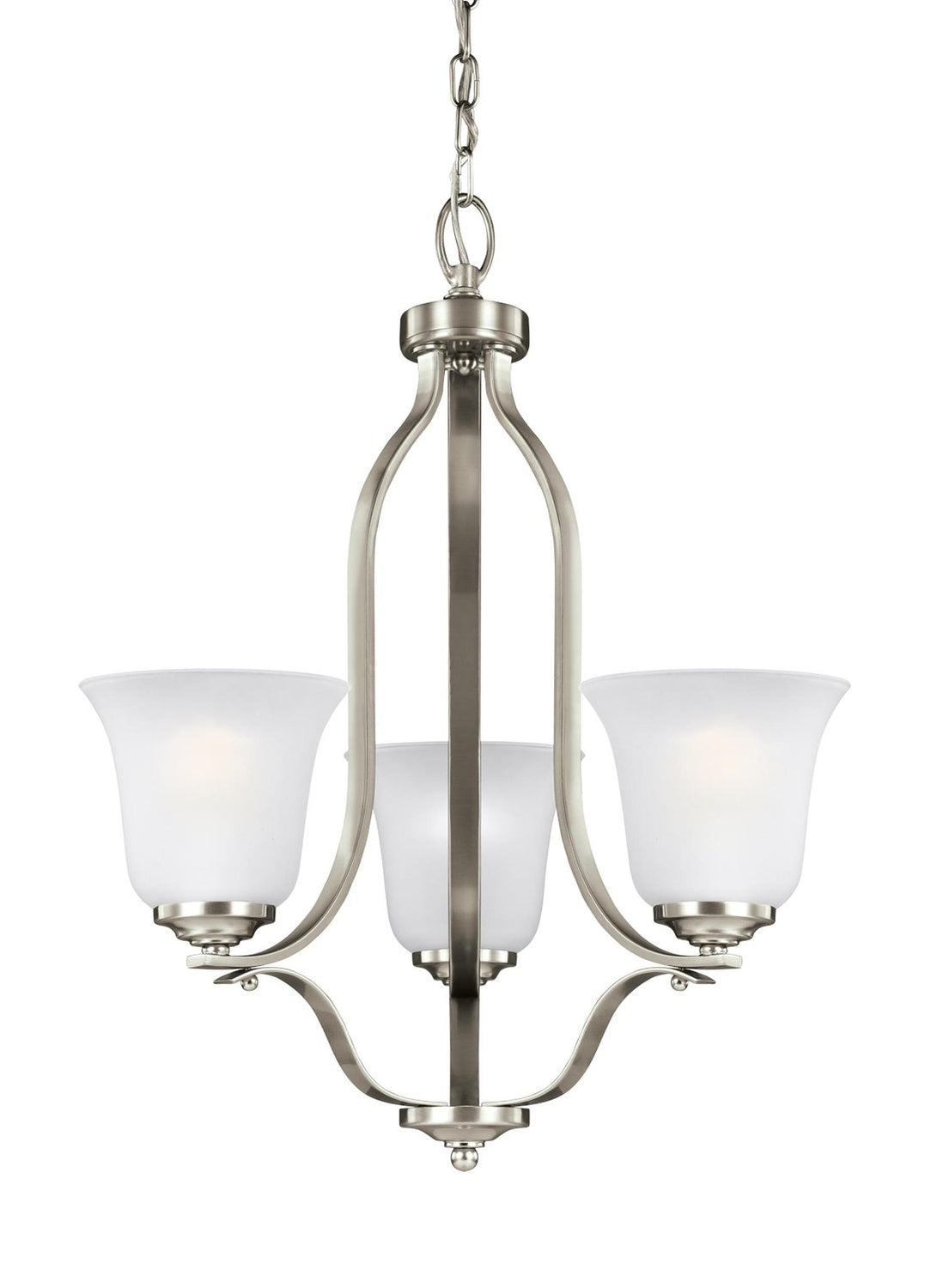 GENERATION LIGHTING, EMMONS THREE LIGHT CHANDELIER, CHANDELIER LIGHT