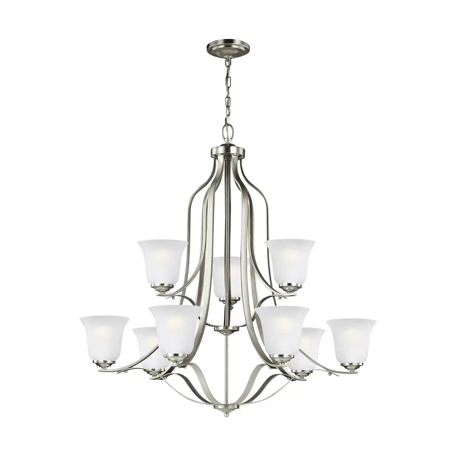 GENERATION LIGHTING, EMMONS NINE LIGHT CHANDELIER, CHANDELIER LIGHT