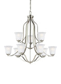 GENERATION LIGHTING, EMMONS NINE LIGHT CHANDELIER, CHANDELIER LIGHT