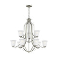 GENERATION LIGHTING, EMMONS NINE LIGHT CHANDELIER, CHANDELIER LIGHT