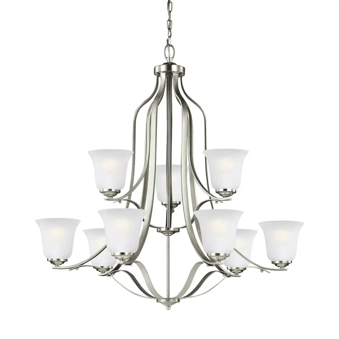GENERATION LIGHTING, EMMONS NINE LIGHT CHANDELIER, CHANDELIER LIGHT