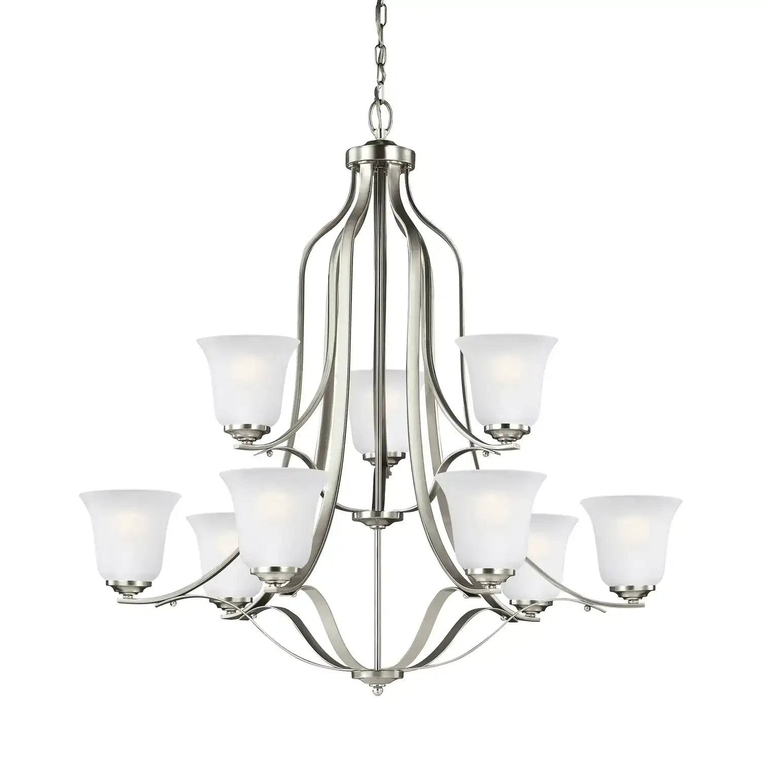 GENERATION LIGHTING, EMMONS NINE LIGHT CHANDELIER, CHANDELIER LIGHT