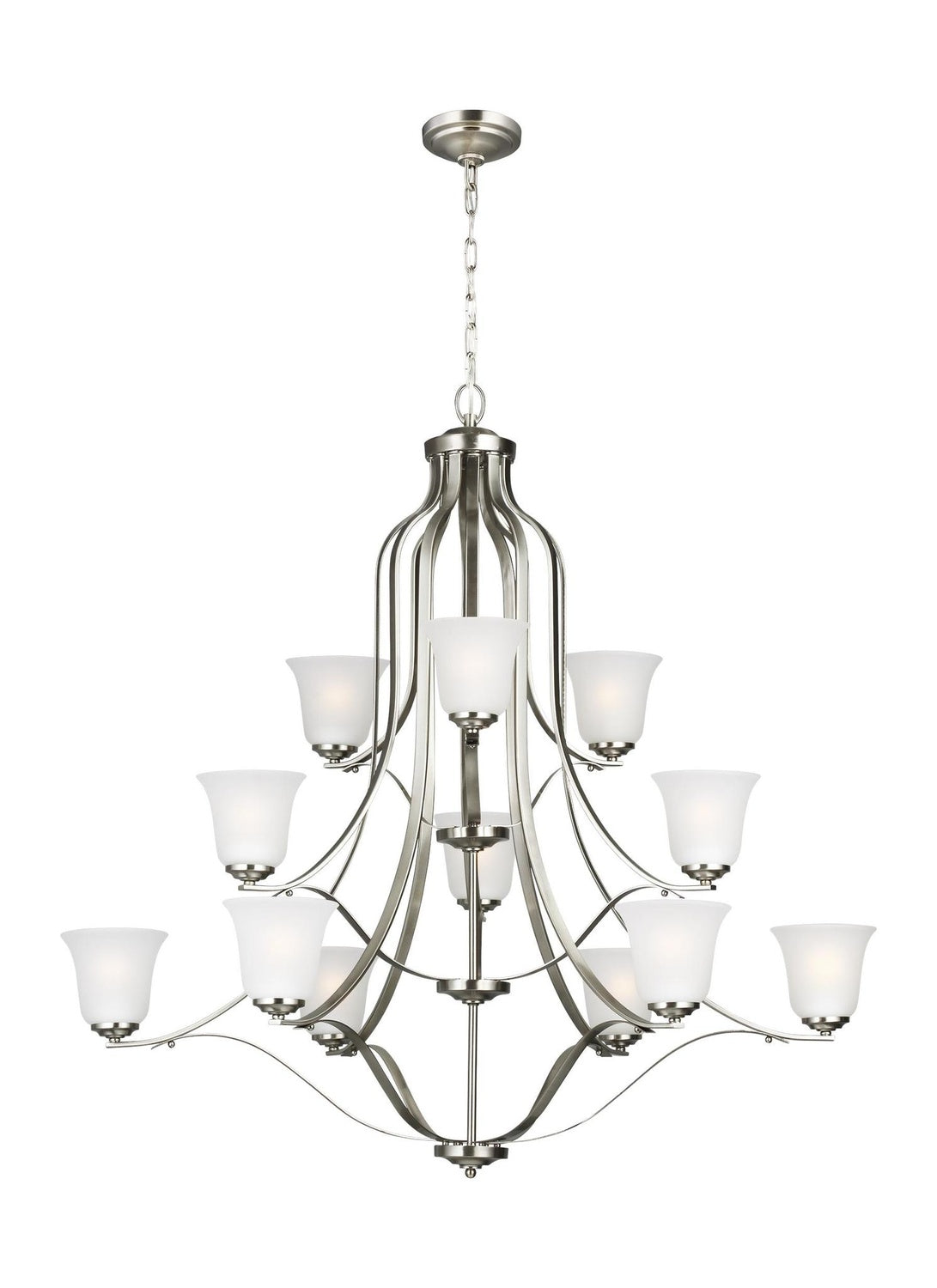GENERATION LIGHTING, EMMONS TWELVE LIGHT CHANDELIER, CHANDELIER LIGHT