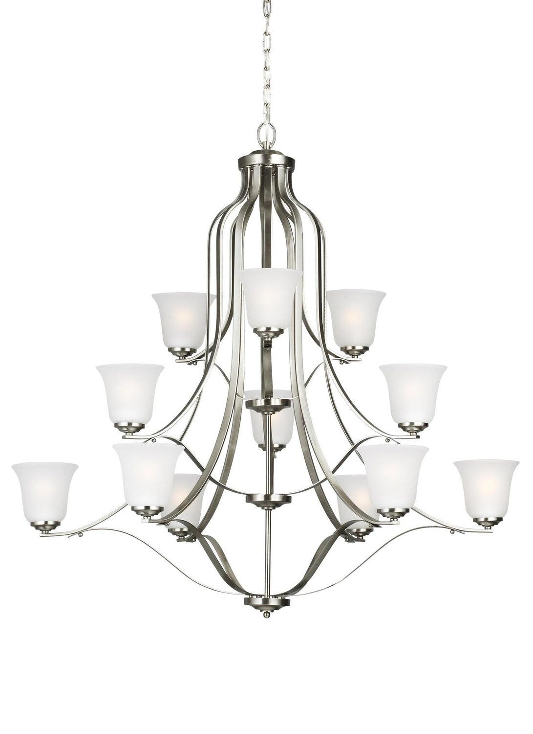GENERATION LIGHTING, EMMONS TWELVE LIGHT CHANDELIER, CHANDELIER LIGHT