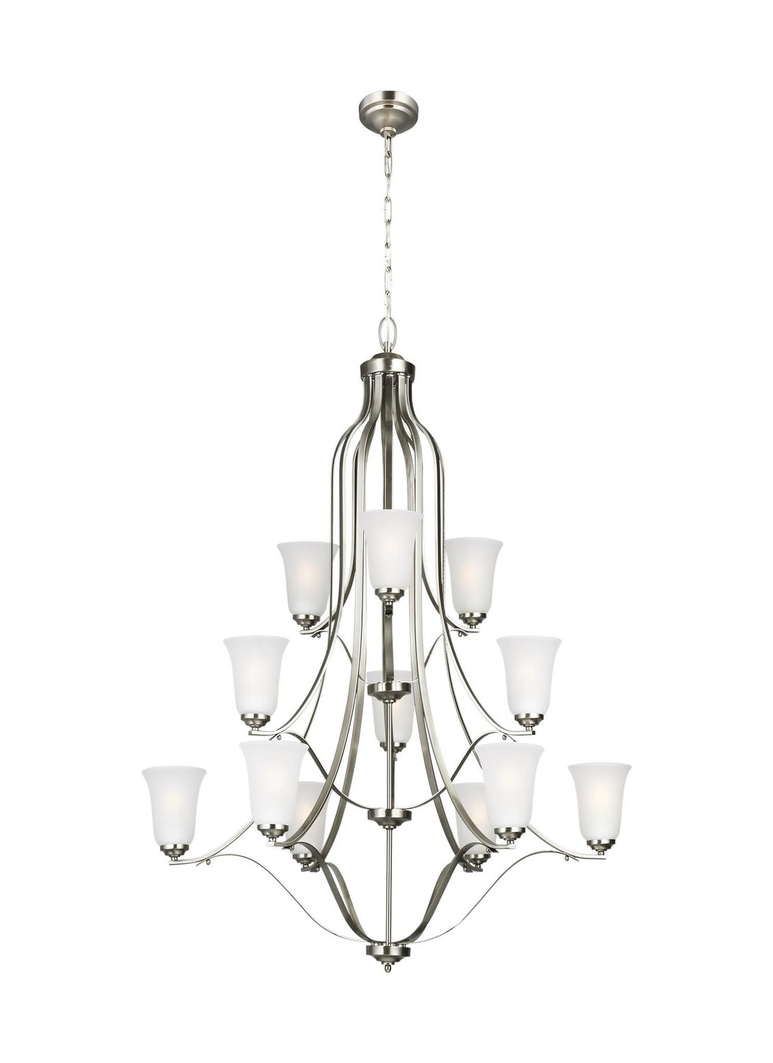 GENERATION LIGHTING, EMMONS TWELVE LIGHT CHANDELIER, CHANDELIER LIGHT