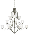 GENERATION LIGHTING, EMMONS TWELVE LIGHT CHANDELIER, CHANDELIER LIGHT