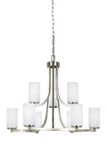 GENERATION LIGHTING, HETTINGER NINE LIGHT CHANDELIER, CHANDELIER LIGHT