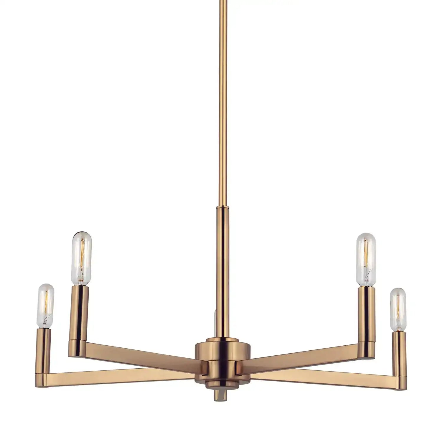VISUAL COMFORT STUDIO, FULLTON FIVE LIGHT CHANDELIER, CHANDELIER LIGHT