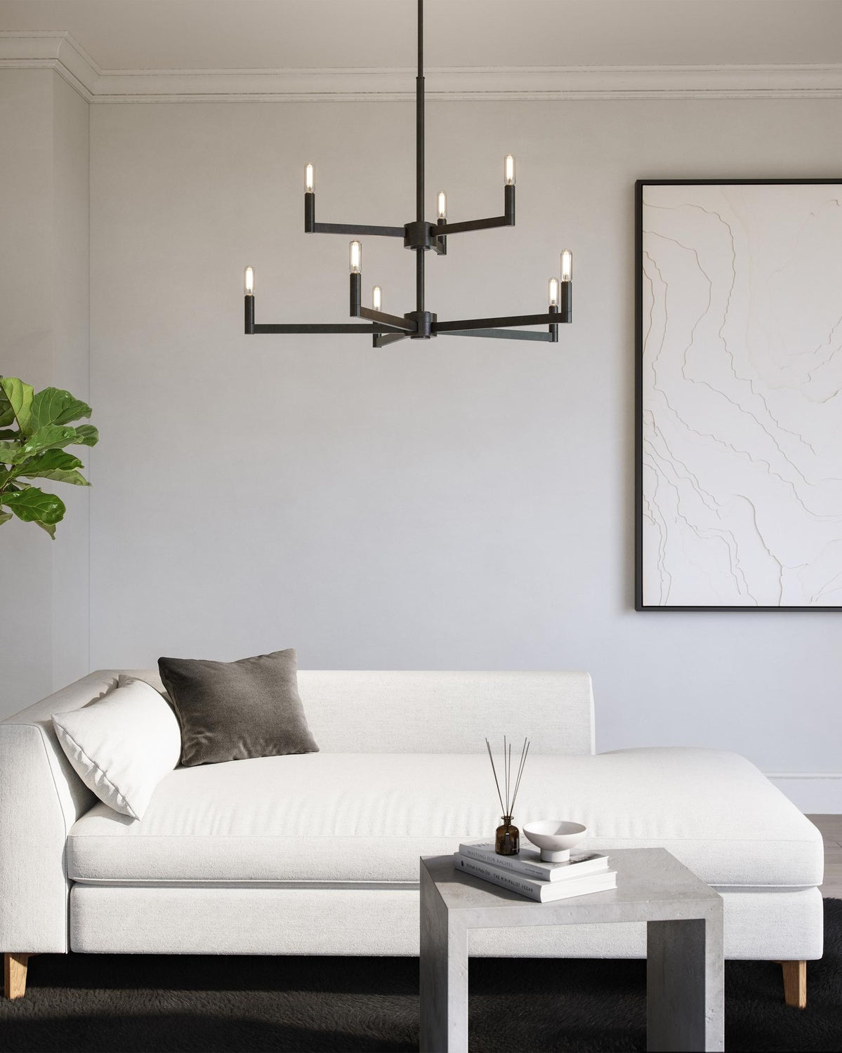 VISUAL COMFORT STUDIO, FULLTON NINE LIGHT CHANDELIER, CHANDELIER LIGHT