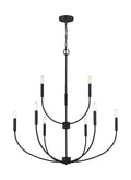 VISUAL COMFORT & CO., GREENWICH NINE LIGHT CHANDELIER, CHANDELIER LIGHT