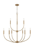 VISUAL COMFORT STUDIO, GREENWICH NINE LIGHT CHANDELIER, CHANDELIER LIGHT