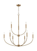 VISUAL COMFORT & CO., GREENWICH NINE LIGHT CHANDELIER, CHANDELIER LIGHT