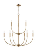 VISUAL COMFORT STUDIO, GREENWICH NINE LIGHT CHANDELIER, CHANDELIER LIGHT