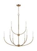 VISUAL COMFORT STUDIO, GREENWICH NINE LIGHT CHANDELIER, CHANDELIER LIGHT