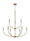VISUAL COMFORT & CO., GREENWICH NINE LIGHT CHANDELIER, CHANDELIER LIGHT