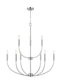 VISUAL COMFORT STUDIO, GREENWICH NINE LIGHT CHANDELIER, CHANDELIER LIGHT