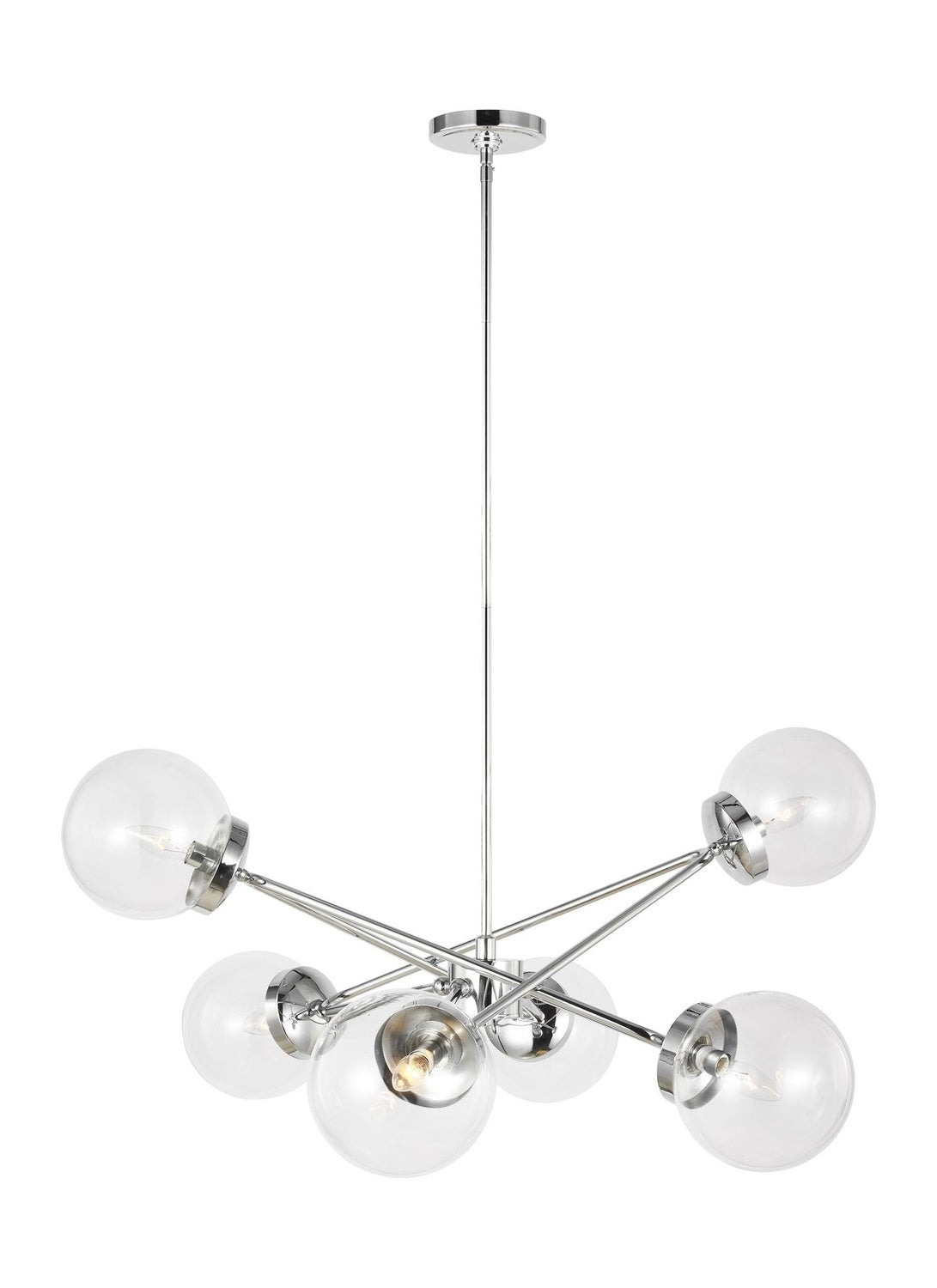 VISUAL COMFORT & CO., TIERNEY SIX LIGHT CHANDELIER, PENDANT LIGHT