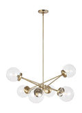 VISUAL COMFORT STUDIO, TIERNEY SIX LIGHT CHANDELIER, PENDANT LIGHT
