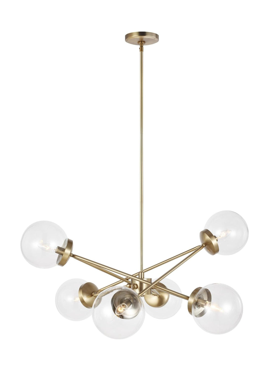 VISUAL COMFORT STUDIO, TIERNEY SIX LIGHT CHANDELIER, PENDANT LIGHT